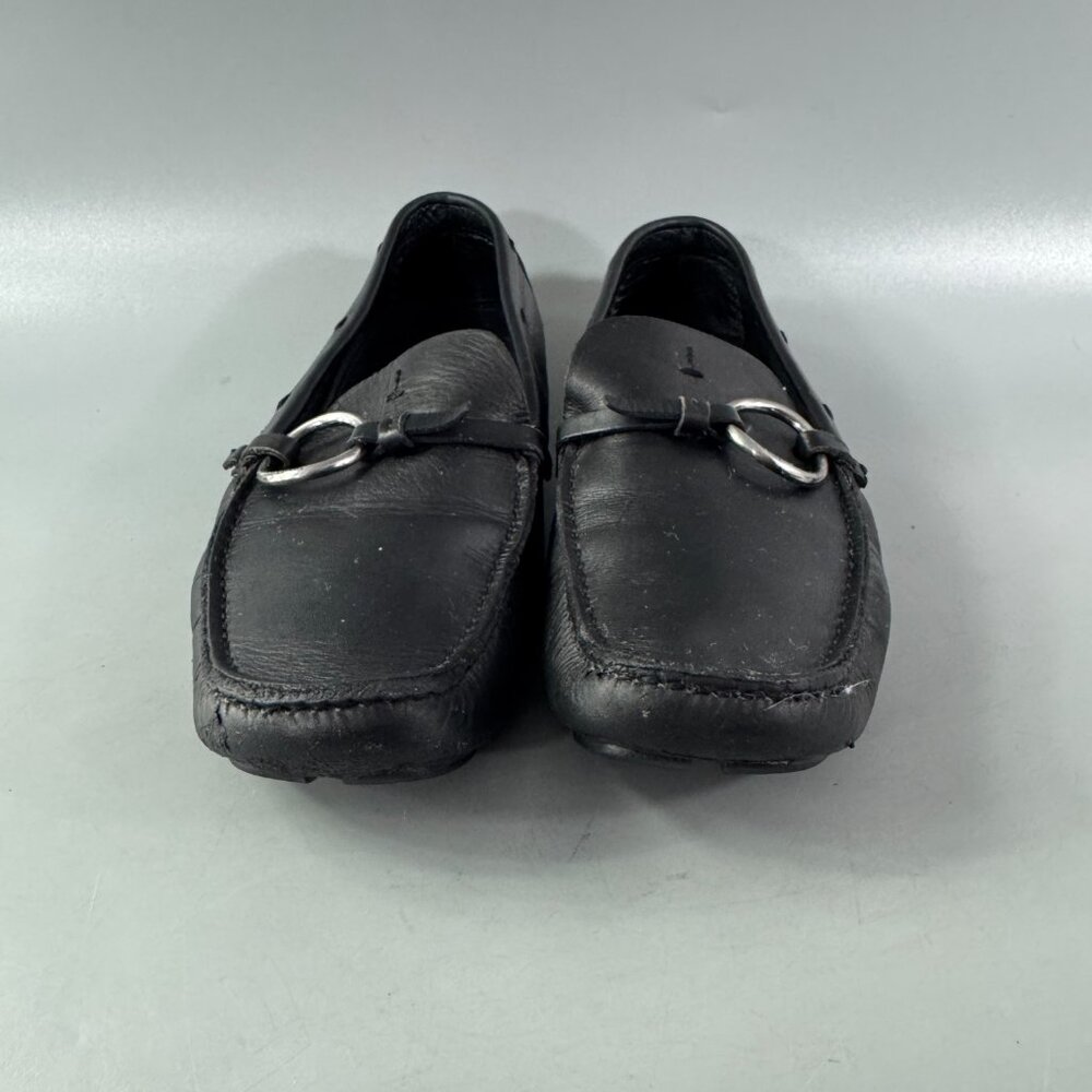Prada Black Leather Horsebit Driving Loafers - Picture 3 of 14